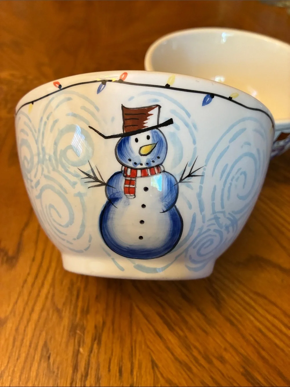 Snowman Holiday Ceramic Bowls - Set of 2